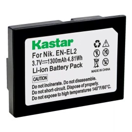 For Nikon 1x Kastar Battery for Nikon EN-EL2 Coolpix 2500 3500 SQ500