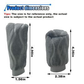 2 Pack Car Gear Shift Knob Cover & Handbrake Cover, Anti-Slip Breathable Automotive Handbrake Gear Shift Protector Set, Universal Comfortable Vehicle Interior Accessories for Cars SUVs Trucks (Grey)