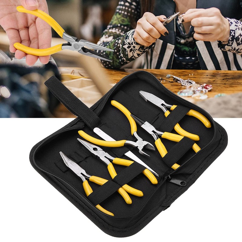 Juego de Alicates para Joyería, 5 Piezas, Herramienta para Hacer