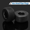 LifCratms 1" Male NPT Plugs, Carbon Steel Pipe Fitting, Countersunk