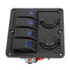 12V 24V 4 Gang Rocker Switch Panel IP65 Waterproof with