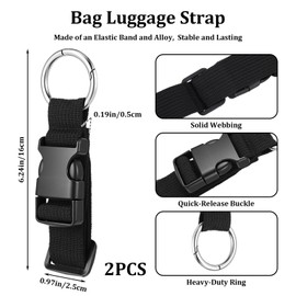 COMNICO 2 pcs Luggage Straps for Suitcases Adjustable Add a Bag Luggage Strap Suitcase Belt Jackets Gripper with Buckle Travel Attachment Travel Accessories for Connecting Extras Bags
