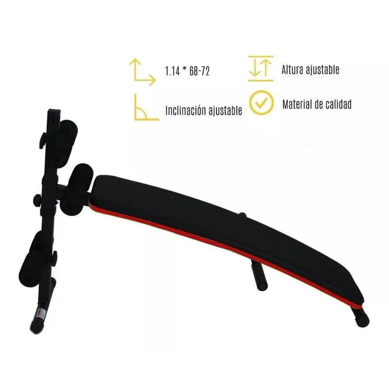 ArgenMex Banco Inclinado Curvo P/ Abdominales Ejercitador Gimnasio