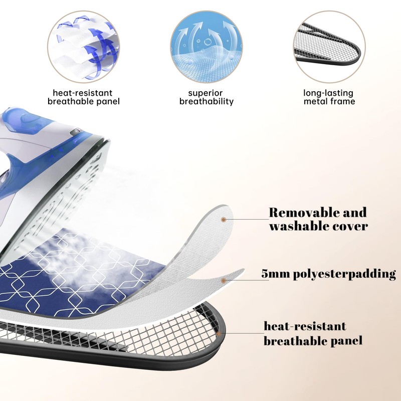 Deegureet Classic Ironing Board, Compact and Space Saver,Size 43 x