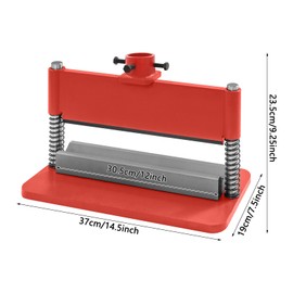 12" Press Brake Attachment for 12-20 Ton Hydraulic Shop Presses, Heavy-Duty 90° Metal Bending Tool with 3/16" Thickness Capacity, 45# Steel Construction for Sheet Metal Working (Red)