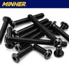 MINHER M6 x 55mm 10Pcs Flat Head Hex Socket Cap