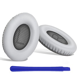 Ear Pads for Bose Quiet Comfort 35 Soft Protein Leather Replacement Earpads Ear Cushions Ear Pad for Bose QC 35/25 / 15 QC2 / Ae2 / Ae2i / Ae2W / Sound Link/Sound True (Grey)