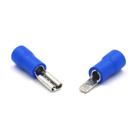 Baomain Azul hembra/macho Insulated Spade Wire Connector Electrical Crimp Terminal 16 – 14 AWG 2,8 x 0,5 mm 100 unidades)