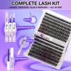 AILAISHI Lash Clusters Kit, DIY Cluster Eyelash Extensions 9‑16mm, 40D+50D,