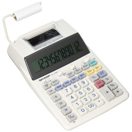 Sharp EL-1750V Semi-Desktop Printer Calculator, 12 Digits