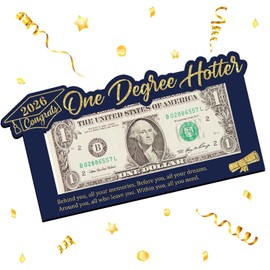 Graduation Gifts Grad Money Holder 2026 Money Gifts Ideas for Her Him, One Degree Hotter Cash Holder for College Masters PhD Graduate Party Decorations Supplies, Navy Blue & Gold