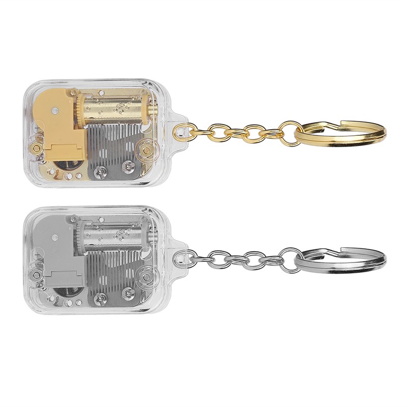 2pcs Mini Music Box Key Chain Exquisite Pendant Key Chain