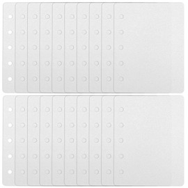 Homgaty M5 PP Sheet 20-Piece Set, Sticker Sheet, 5-Hole, For Sticker Book, Refill, Iron-on Vinyl, Removable, Binder, Release Paper, Translucent
