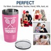 Badminton Player Pink Edition Viking Tumbler 20oz - Doubles partner