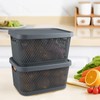 Yomjarl 2 Pack Of Potato and Onion Storage Bin,Stackable Plastic