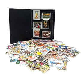 IMPACTO COLECCIONABLES Collection of 500 Africa Stamps with Album (14 x 18 x 1 cm) | Expand your stamp collection with genuine stamped stamps in an elegant, compact album