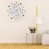 Crystal Wall Clock Sparkling Bling Diamond Studded Silver Wall Clock
