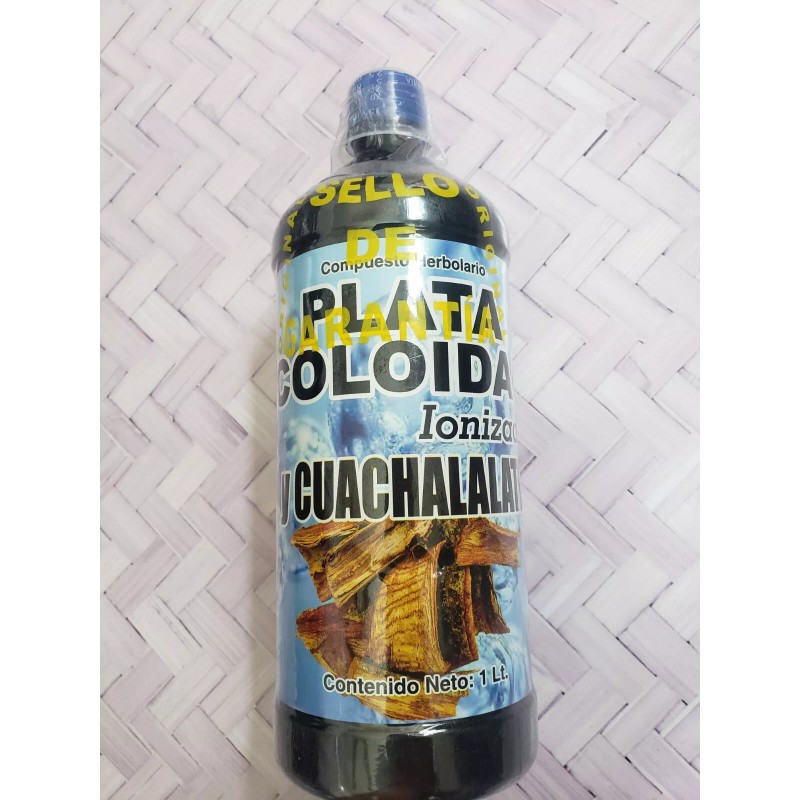 Plata Coloidal Ionizada y Cuachalalate Tonico 100% Natural 1 litro