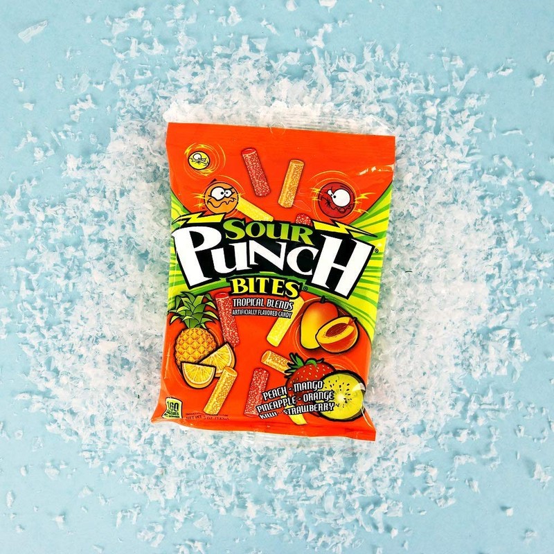 Sour Punch Bites, Tropical Fruit Flavors, Soft & Chewy Sour