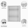 FUSUNBAO 3-Tier Bookshelf with Wheels Book Storage Organizer Bookcase Floor