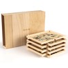 Becko US Wooden Jigsaw Puzzle Sorting Trays with Drawer Design