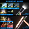 ADDplus Magnetic Flashlight Rechargeable,2000LM 5000mAh Flashlights High Lumens with 9