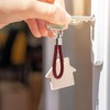 PPhtony Braided Leather Key Fob Car Keychain Ring Woven Strap