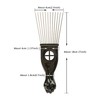 Pack of 3 Metal Hair Pick Combs Afro Pick Comb