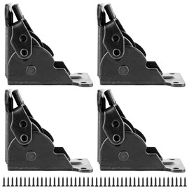 SHUESS Pack of 4 Table Legs Folding Hinge 0-90 Degrees Folding Hinges Support Bracket with Locking Table Legs Foldable for Table Bed Cabinet Hinge (Black)