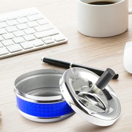 Starlet24 Rotating ashtray, wind ashtray, storm ashtray, blue, 13 cm