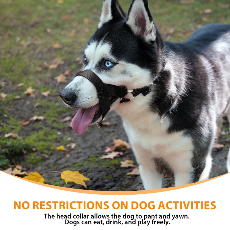 BARKLESS Soft Dog Head Collar, No Pull Training Tool for