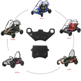 KAMIER Brake Pads for 196cc 212cc 6.5hp Coleman Powersports KT196 CK196 GK200 BK200 RTK200 98cc 100cc 2.8hp CK100 SK100 CK100-S Go Kart RTK100 150cc Hammerhead Mudhead TrailMaster Go Kart Cart Parts