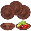 Geytetqi 10 Inch Premium Hand Weave Bamboo Paper Plate Holder