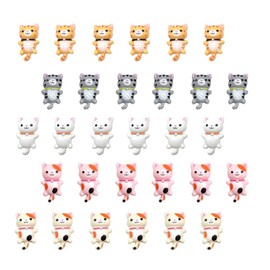 Kisangel 50pcs Mini Cat Charms Resin Kitten Flatback Beads Tiny Animal Embellishments for DIY Jewelry Making Necklace Bracelet Earring Crafts Supplies
