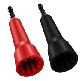 WOODOUNAI 2 Pcs Wire Twister Tool for Drill Wire Twist Tool Twisting Spinner for Drill and Wire Connector Driver with 1/4" Wire Nut Twister Electrician Tools (Black & Red)