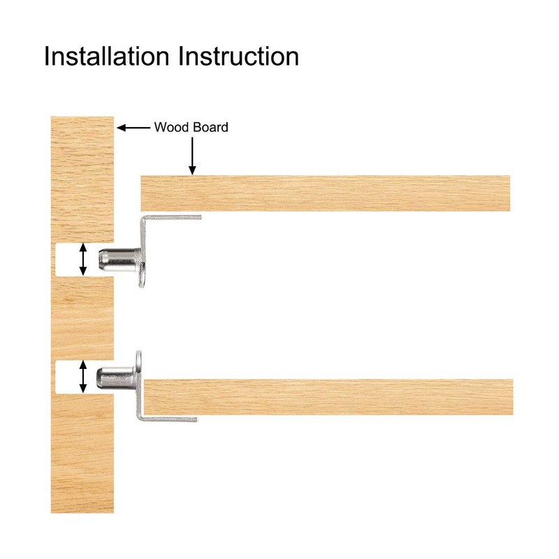 sourcing map Shelf Support 6 mm L Shape Support Cabinet