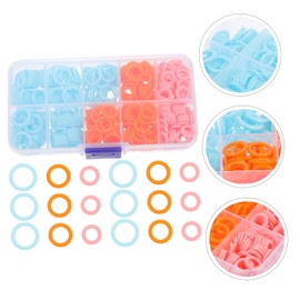 Gadpiparty 450 Pcs Knitting Stitch Markers Crochet Locking Rings for DIY Crafts Lightweight Row Counters Storage Box Essential Knitting Accessories for Seamless Crafting Random Color