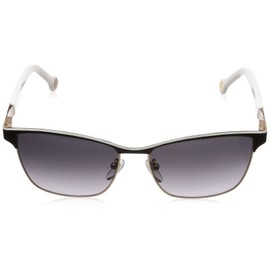 Carolina Herrera Women's SHE069560NP1 Sunglasses, Black (), 56, Black (Black)