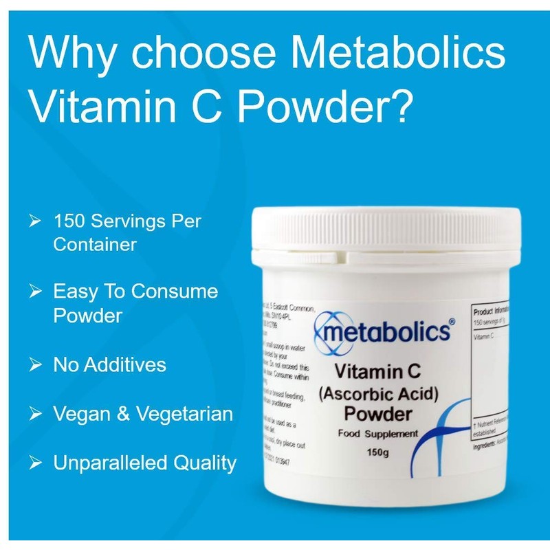 Vitamin C Powder by Metabolics | 1000mg Vitamin C Per