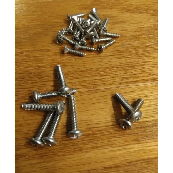 Unbranded Stainless Stratocaster Pickguard(20), Pickup Mounting(6), 5-Way Switch(2) Screws
