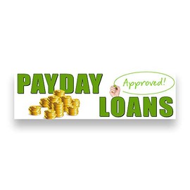 Payday Loans Vinyl Banner 10 Feet Wide by 3 Feet Tall
