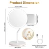 Laromni 5X Magnifying Lighted Makeup Mirror USB Rechargeable Dimmable Vanity