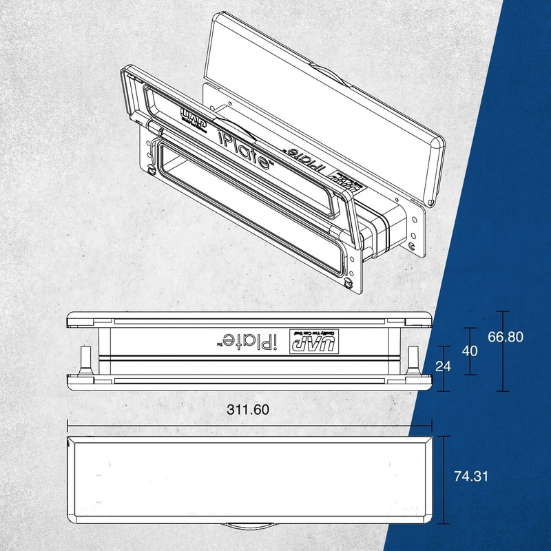 UAP 12 Inch iPlate Letter Box with Anti-Vandal Flap &