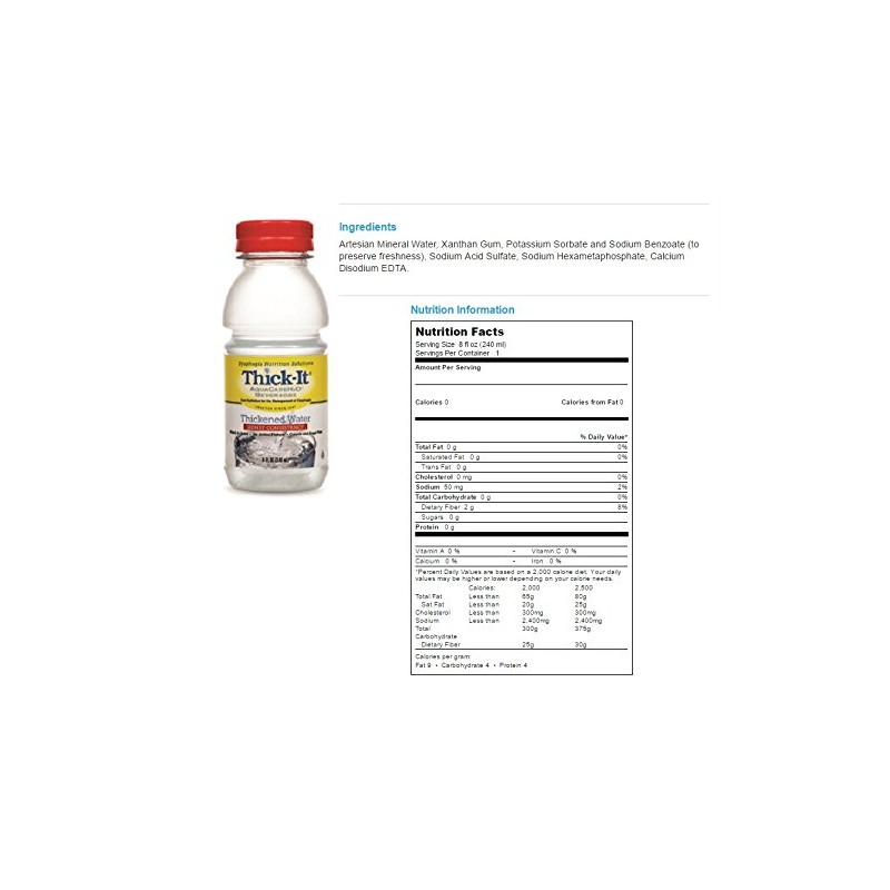 Thick-It AquaCare H2O Thickened Water Ready-to-use Honey Consistency 8 oz.