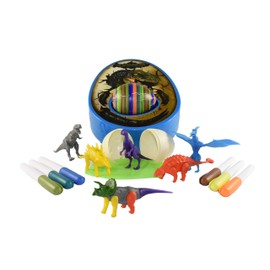 The DinoMazing Dinosaur Egg and Year-Round Egg Decorator Kit - Egg Decorating Spinner Arts and Crafts Activity - Includes Mystery Dino Eggs with Non-Toxic Slime and Markers