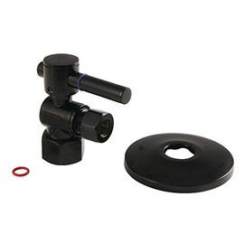 Kingston Brass CC43100DLK Angle Stop Valve, Matte Black