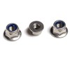 Pack of 25 Hex Nuts with Flange Self-Locking (with Polyamide