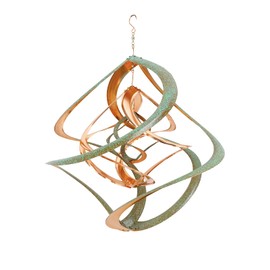 Red Carpet Studios The Original Cosmix Deluxe Helix Wind Spinner, Large 20-Inch, Triple Copper & Patina