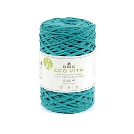 DMC Eco Vita 4, Teal Crochet Knitting Macrame Yarn, 250g