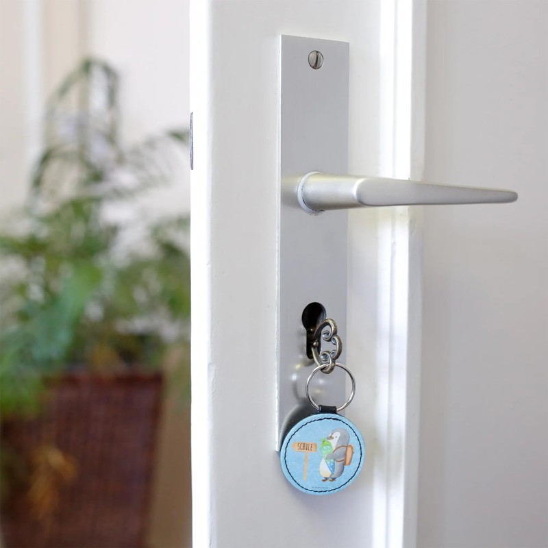 Mr. & Mrs. Panda Round Key Ring Penguin School Cone,